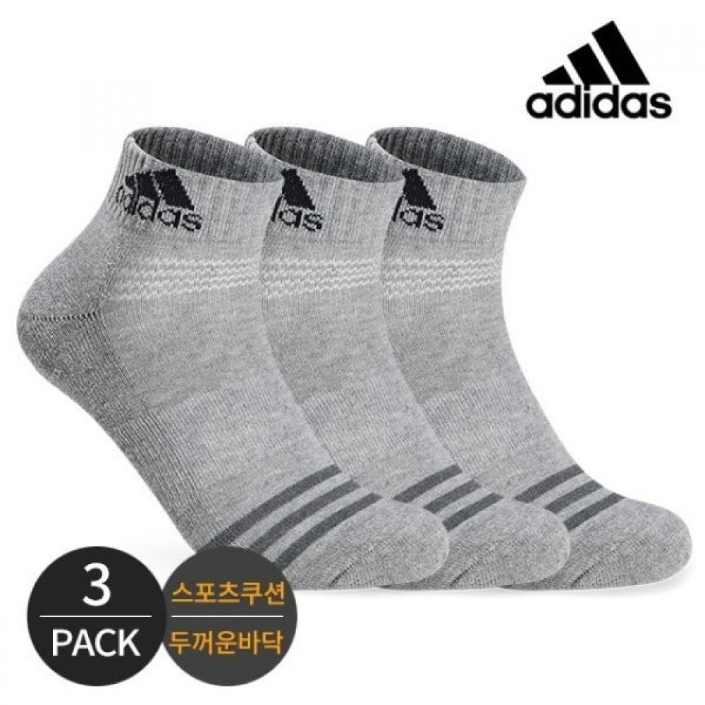 Adidas men s cushion mesh three line ankle socks 3P GY 
Adidas men s cushion mesh three line ankle socks 3P GY