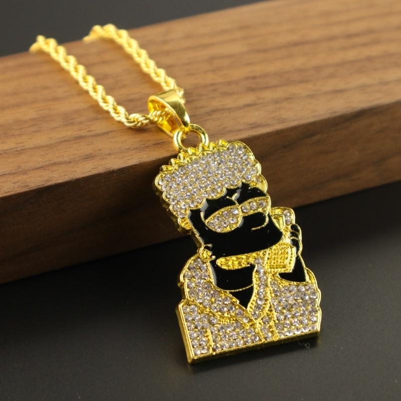 Men Cartoon Rhinestone Hip Hop Pendant Necklace Twist Chain Jewelry Accessories золотой
Men Cartoon Rhinestone Hip Hop Pendant Necklace Twist Chain Jewelry Accessories золотой