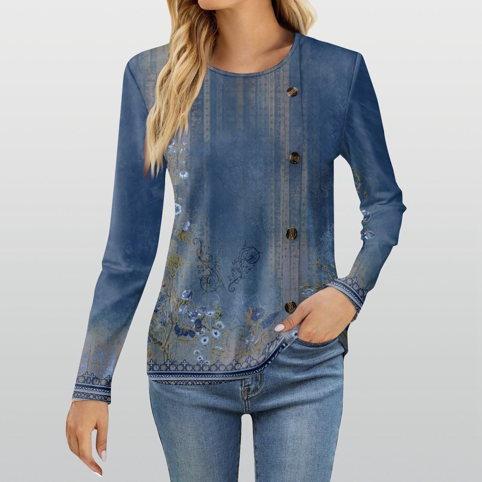 Женская модная повседневная футболка с круглым вырезом и длинным рукавом с принтом, женская футболка S
Женская модная повседневная футболка с круглым вырезом и длинным рукавом с принтом, женская футболка S