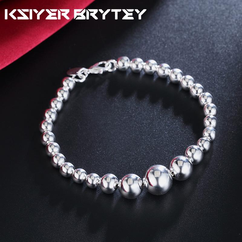 925 Sterling Silver Smooth Beaded Chain Bracelet For Women Fashion Wedding Engagement Gift Jewelry
925 Sterling Silver Smooth Beaded Chain Bracelet For Women Fashion Wedding Engagement Gift Jewelry