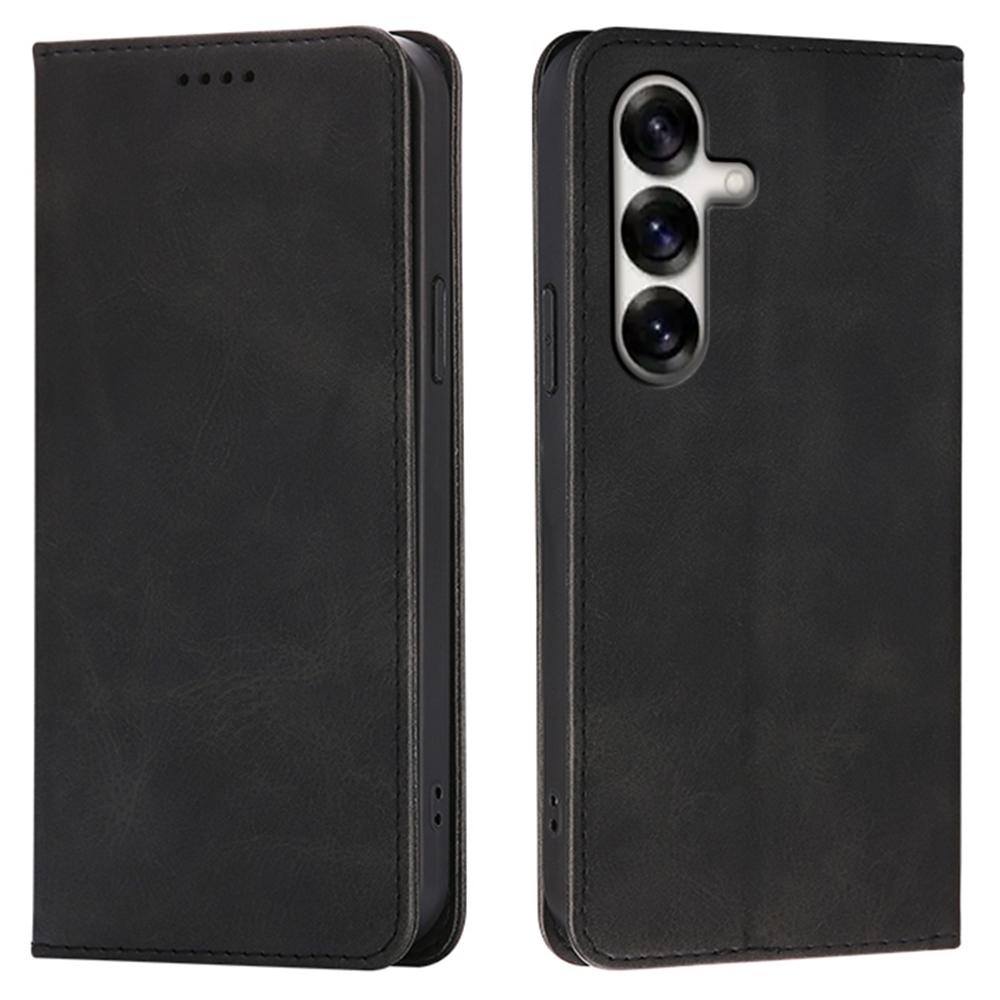 Для Samsung Galaxy S25 Чохол-гаманець Шкіряний чохол з текстурою теляти з прихованою магнітною застібкою Black
Для Samsung Galaxy S25 Чохол-гаманець Шкіряний чохол з текстурою теляти з прихованою магнітною застібкою Black