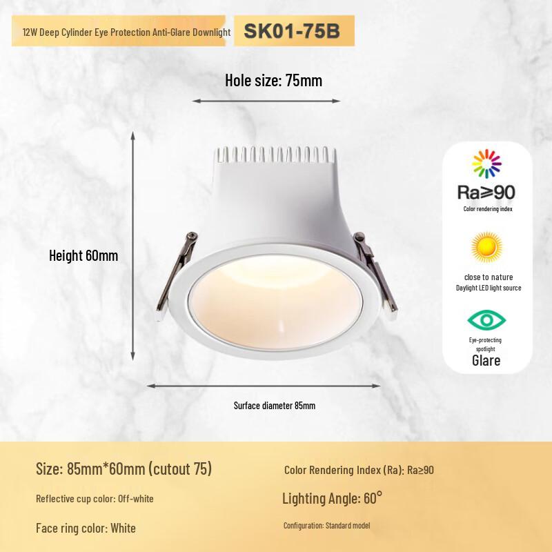 Xuanyong 12W LED Recessed Downlight
Xuanyong 12W LED Recessed Downlight