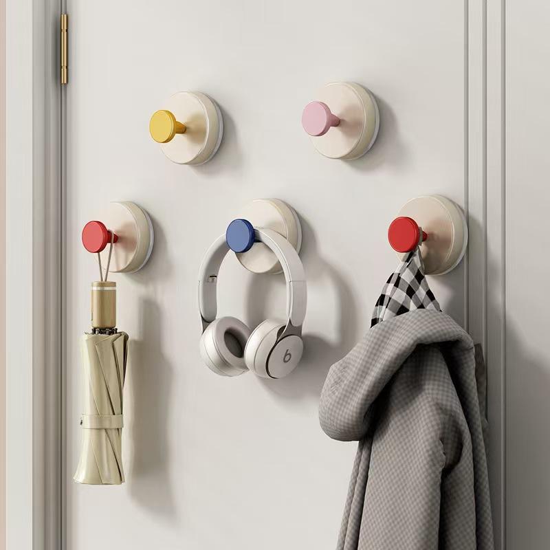 Крючки на присосках повышенной прочности, настенные крючки для ванной комнаты без сверления, прочные самоклеящиеся крючки для полотенец для кухни и душа жёлтый