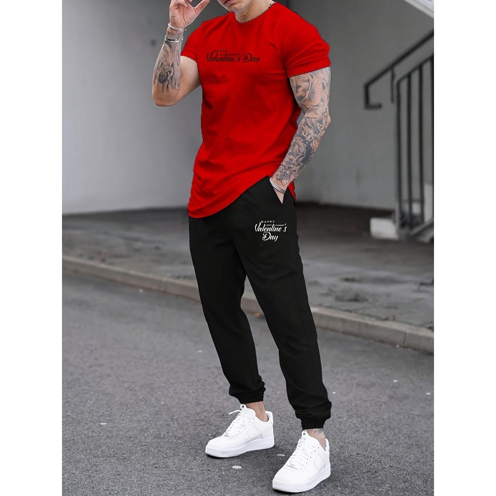 Men s Casual and Fashionable Letter Printed Round Neck T-shirt Paired with Pants Set, Comfortable and Soft Fabric, Fashionable Style XL
Men s Casual and Fashionable Letter Printed Round Neck T-shirt Paired with Pants Set, Comfortable and Soft Fabric, Fashionable Style XL
