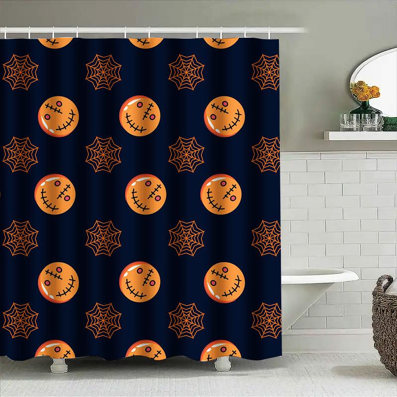 Tuniu Halloween Orange Black Curtain With Spooky Pumpkins & Cobwebs Bathroom Decor W60H190(CM)-1 Pcs
Tuniu Halloween Orange Black Curtain With Spooky Pumpkins & Cobwebs Bathroom Decor W60H190(CM)-1 Pcs