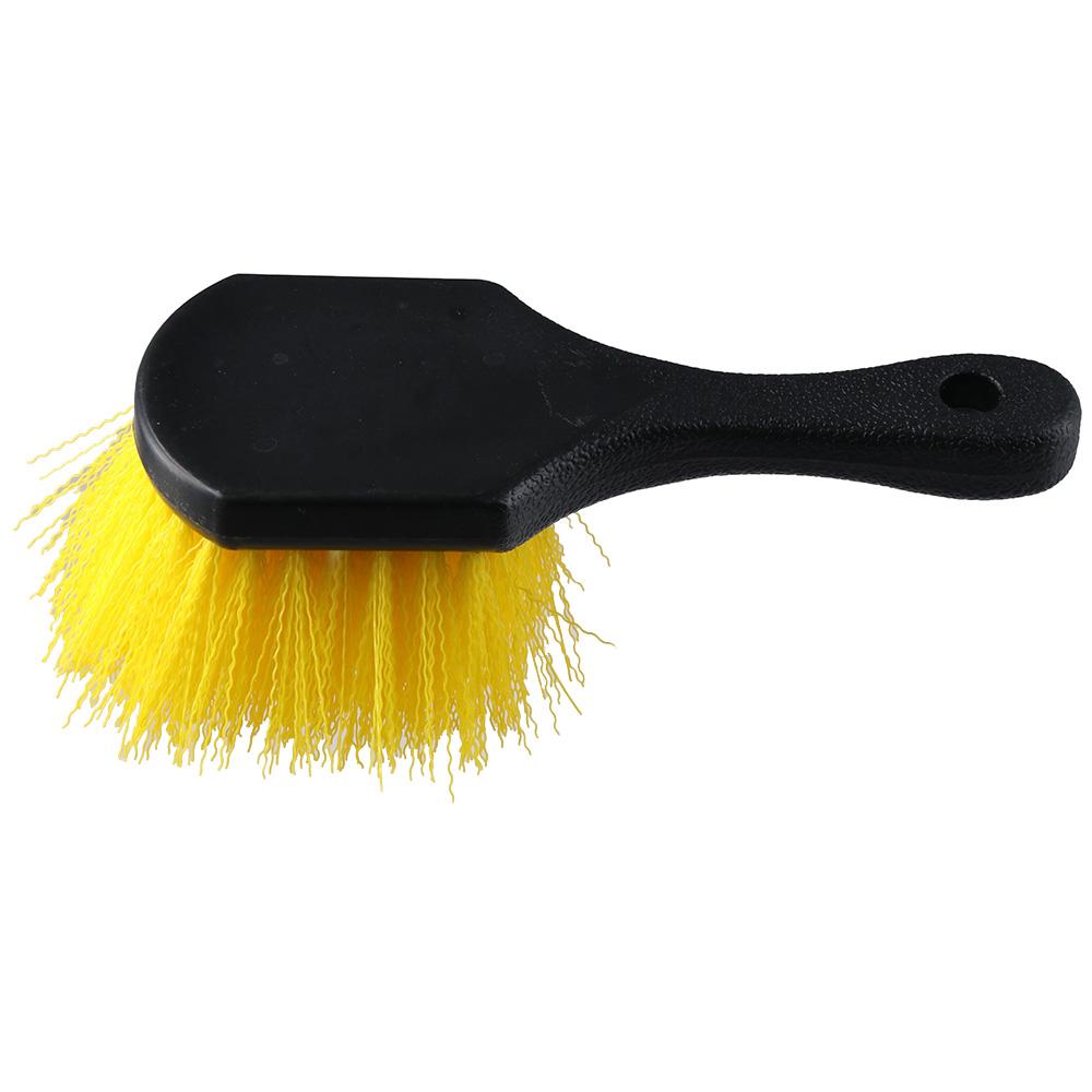 Plastic Handle Utility Scrub Brush Yellow Nylon Bristles Brush Heavy Duty Wheels and Tires
Plastic Handle Utility Scrub Brush Yellow Nylon Bristles Brush Heavy Duty Wheels and Tires