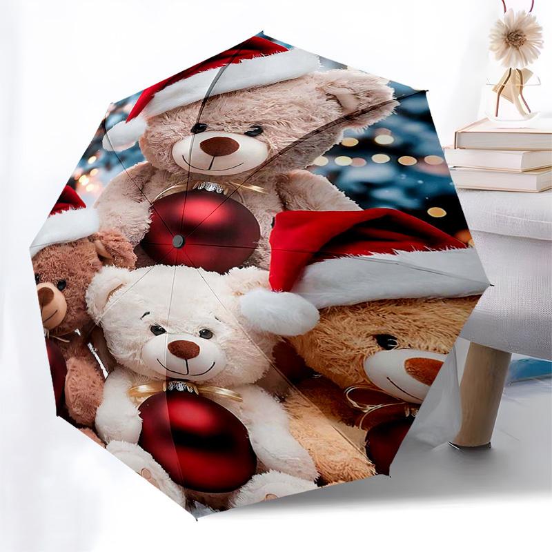 1pc Christmas Teddy Bears with Santa Hats, Festive Gift for Fans, Travelers, Everyday Use, Auto Open Close Umbrella with Foldable Design and 8-Iron Fr
1pc Christmas Teddy Bears with Santa Hats, Festive Gift for Fans, Travelers, Everyday Use, Auto Open Close Umbrella with Foldable Design and 8-Iron Fr