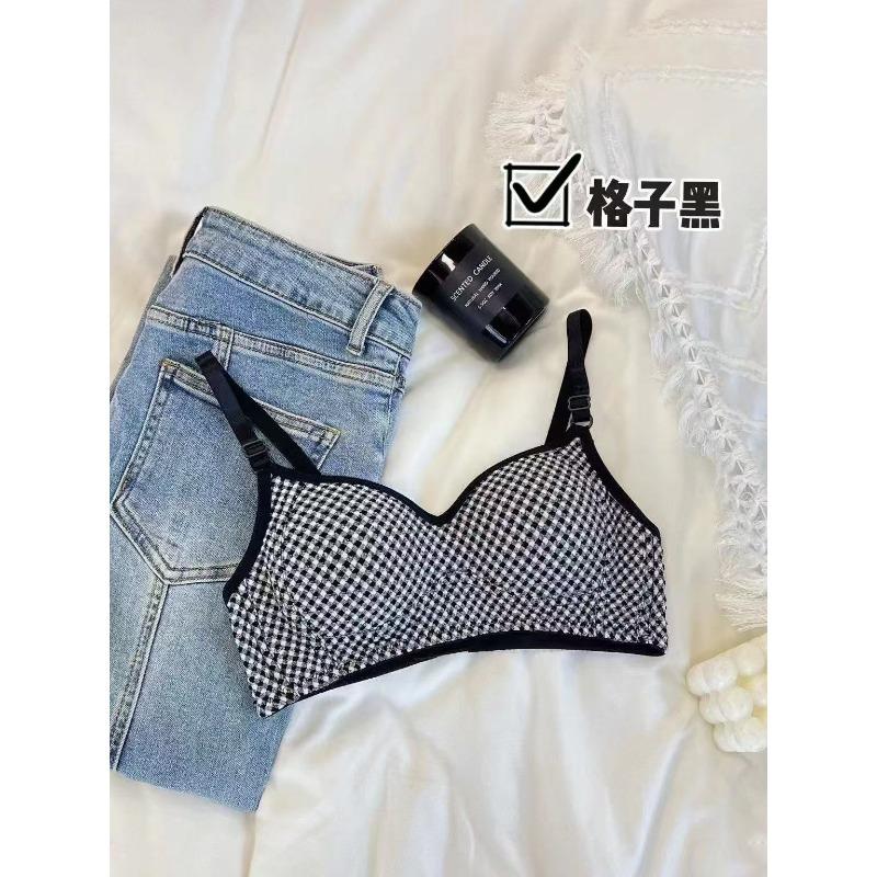 Plaid Wireless Bralette Adjustable Strap Checkered Bra For Women 32 чёрный
Plaid Wireless Bralette Adjustable Strap Checkered Bra For Women 32 чёрный
