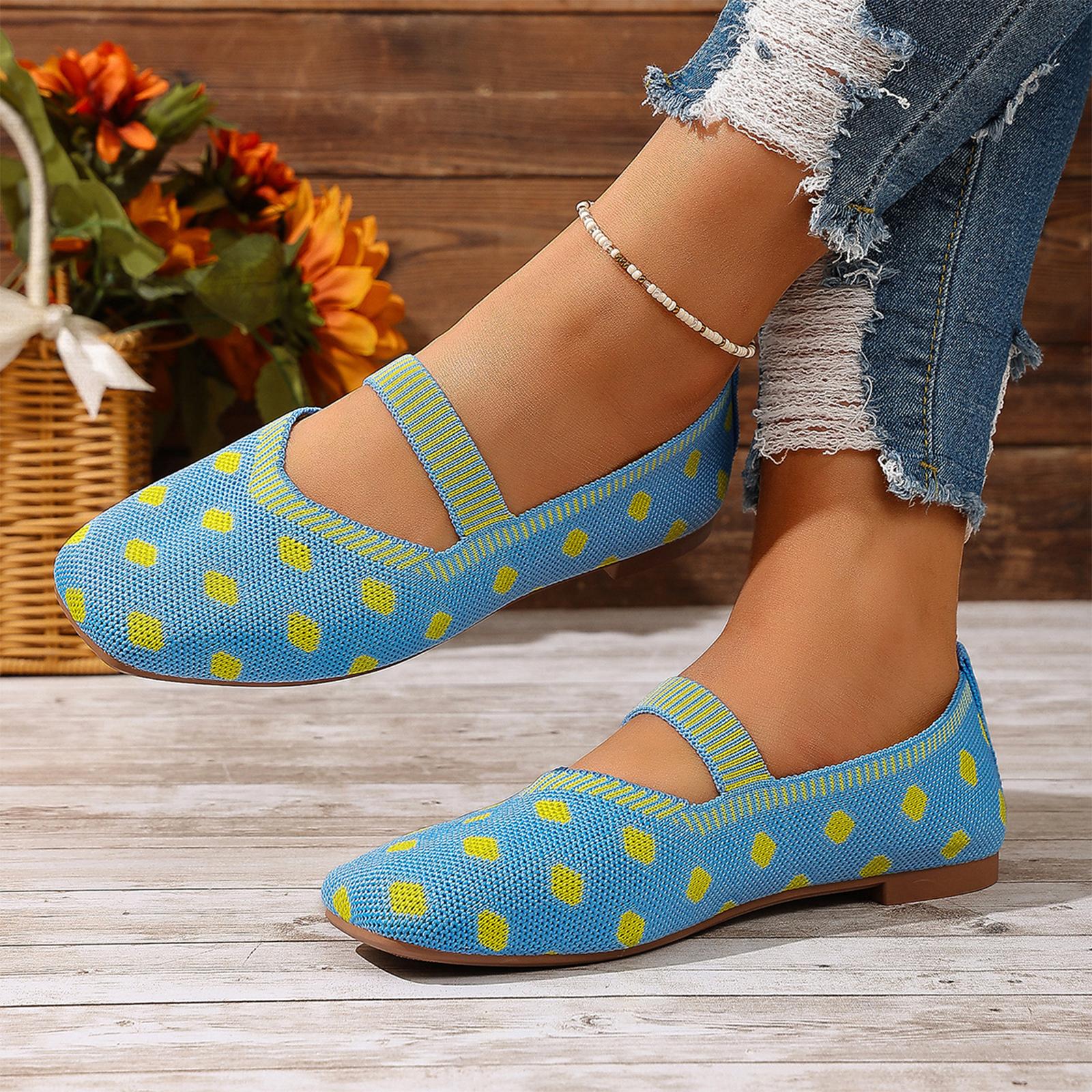 dot flat knitted breathable soft sole versatile casual Mary single shoe 42
dot flat knitted breathable soft sole versatile casual Mary single shoe 42