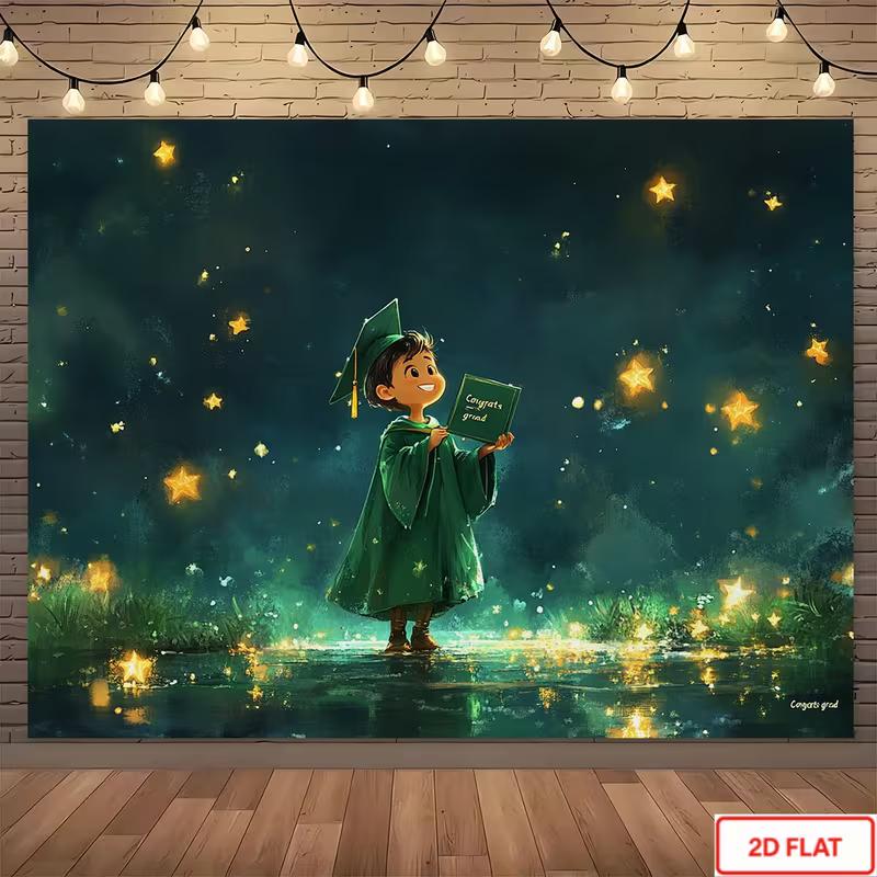 2D Magical Star Graduation Backdrop School Graduation Ceremony Background Cloth 47.2x31.5inch/120*80cm
2D Magical Star Graduation Backdrop School Graduation Ceremony Background Cloth 47.2x31.5inch/120*80cm