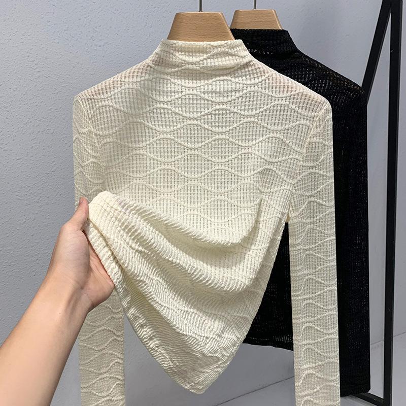 Женский осенне-зимний топ с полувысокой горловиной, вязанный крючком, с длинными рукавами, кружевной темперамент в пределах талии
Женский осенне-зимний топ с полувысокой горловиной, вязанный крючком, с длинными рукавами, кружевной темперамент в пределах талии