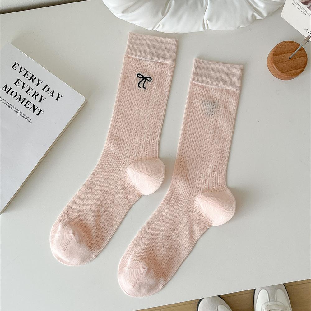 1/3 Pairs Women Autumn Black Bow-Tie Long Socks Ballet Style Jk Mid Tube Socks Sweet Girl Hollow Mesh Anti Pilling Pile Socks EU 35-39
1/3 Pairs Women Autumn Black Bow-Tie Long Socks Ballet Style Jk Mid Tube Socks Sweet Girl Hollow Mesh Anti Pilling Pile Socks EU 35-39