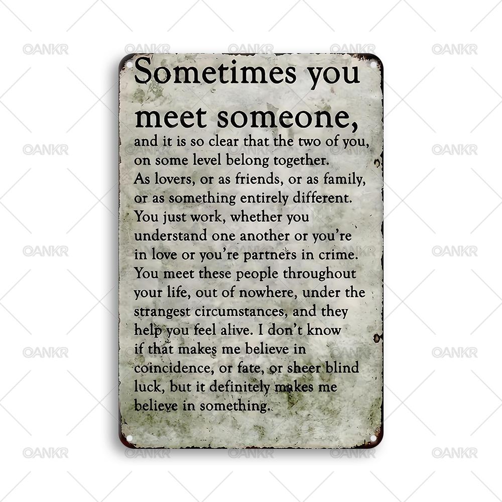 Vintage Metal Tin Sign Ideal Gift Sometimes You Meet Someone Retro Metal Signs for Man Cave Home Wall Art Decor Accessories 20x30cm
Vintage Metal Tin Sign Ideal Gift Sometimes You Meet Someone Retro Metal Signs for Man Cave Home Wall Art Decor Accessories 20x30cm