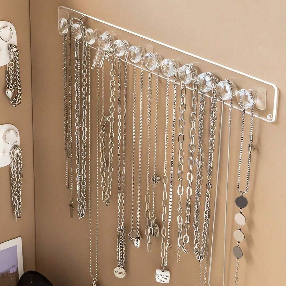 Wall-Mounted Jewelry Storage Hook Transparent Display Rack Can Be Used In School Dormitories B
Wall-Mounted Jewelry Storage Hook Transparent Display Rack Can Be Used In School Dormitories B