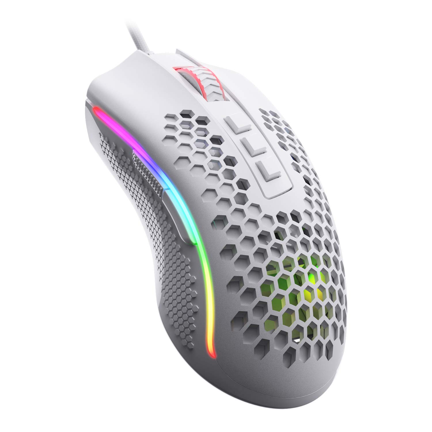 Redragon M808 Storm Lightweight RGB Gaming Mouse 85g Ultralight Shell DPI Optical Sensor 7 Programmable Buttons Accurate Registration Super Light білий
Redragon M808 Storm Lightweight RGB Gaming Mouse 85g Ultralight Shell DPI Optical Sensor 7 Programmable Buttons Accurate Registration Super Light білий