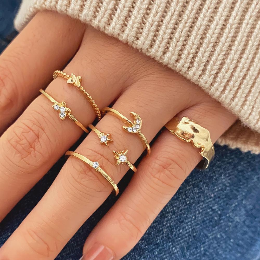 Элегантная и универсальная мода Луна Бабочка Кольцо Набор Простое кольцо Популярные женские украшения
Элегантная и универсальная мода Луна Бабочка Кольцо Набор Простое кольцо Популярные женские украшения
