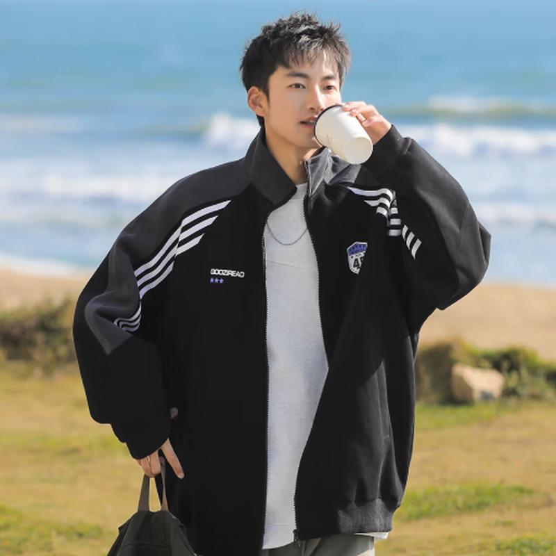 Men s American Style Patchwork Stand-Collar Sports Jacket M
Men s American Style Patchwork Stand-Collar Sports Jacket M