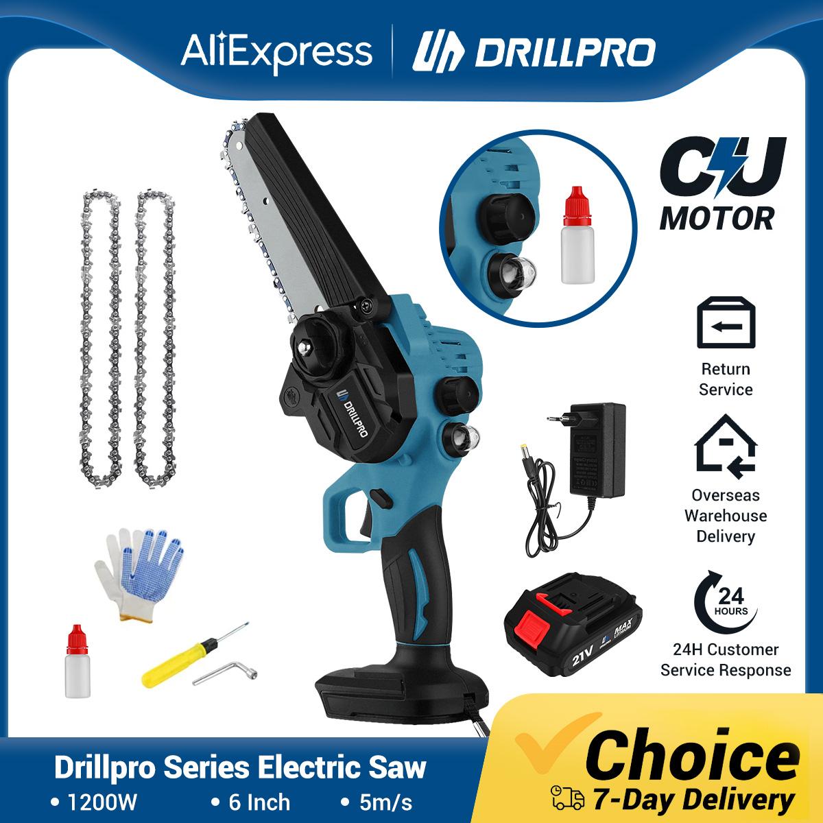 Drillpro 6 дюймов цепная пила аккумуляторная электрическая пила ручная садовая цепная пила для резки древесины электроинструмент для аккумулятора 18 В
Drillpro 6 дюймов цепная пила аккумуляторная электрическая пила ручная садовая цепная пила для резки древесины электроинструмент для аккумулятора 18 В