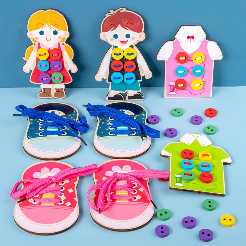 Kindergarten Early Education Enlightenment Children Wear Rope Wooden Toys Wear Buttons To Tie Shoelaces Board Exercise Baby Concentration
Kindergarten Early Education Enlightenment Children Wear Rope Wooden Toys Wear Buttons To Tie Shoelaces Board Exercise Baby Concentration
