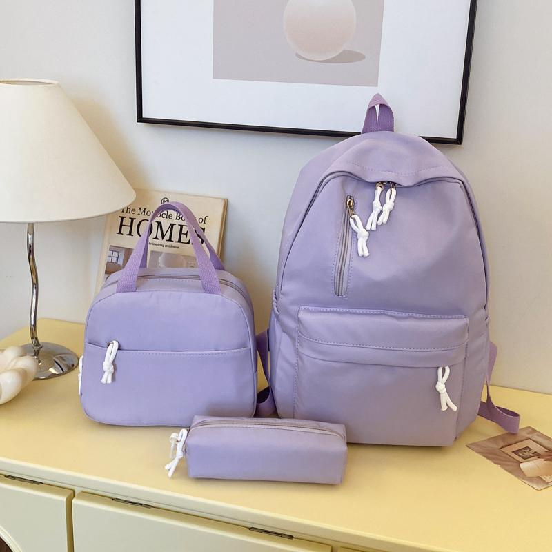 3 pcs Minimalist Backpack kit: Solid Color Backpack&handbag&Pencil Organizer Nylon Multi-Pocket For University Backpack Purse
3 pcs Minimalist Backpack kit: Solid Color Backpack&handbag&Pencil Organizer Nylon Multi-Pocket For University Backpack Purse