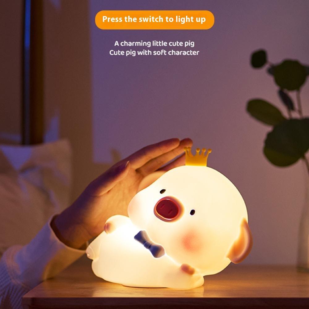Pig Silicone Night Light for Bedroom Cute Cartoon Gift Touch Sensor Remote Control Tap Lamp A
Pig Silicone Night Light for Bedroom Cute Cartoon Gift Touch Sensor Remote Control Tap Lamp A