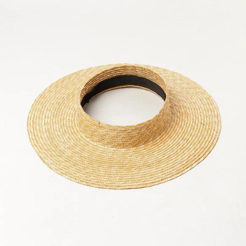 Natural Wheat Straw Sun Hat Women Summer Fashion Big Brim Empty Top Hat Ladies Outdoor Beach Straw Hat Uv Protection Panama Caps 56-58cm
Natural Wheat Straw Sun Hat Women Summer Fashion Big Brim Empty Top Hat Ladies Outdoor Beach Straw Hat Uv Protection Panama Caps 56-58cm