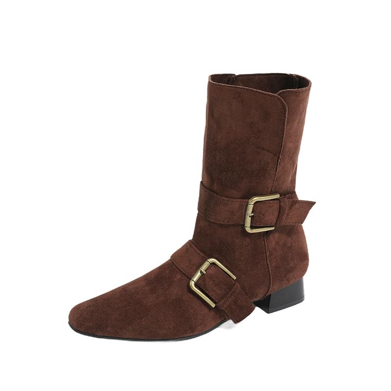 Sleeve Belt Buckle Mid leg New Fashion Square Toe Soft Sole Anti slip resistant Block Heel Single Everyday Use 37
Sleeve Belt Buckle Mid leg New Fashion Square Toe Soft Sole Anti slip resistant Block Heel Single Everyday Use 37