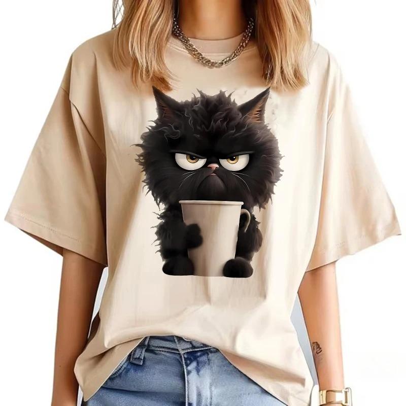 Funny Cat Women Summer White Print Tshirt Girl Casual Short Sleeve O Neck Top For Summer Female Animal Clothing 4XL
Funny Cat Women Summer White Print Tshirt Girl Casual Short Sleeve O Neck Top For Summer Female Animal Clothing 4XL