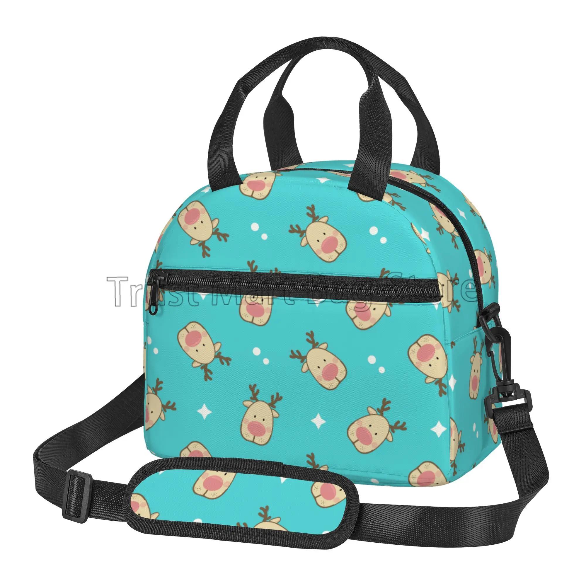 Christmas Pattern Lunch Bag Cute Deers Santa Claus Snowman Insulated Thermal Bento Tote with Adjustable Strap for Picnic Travel
Christmas Pattern Lunch Bag Cute Deers Santa Claus Snowman Insulated Thermal Bento Tote with Adjustable Strap for Picnic Travel