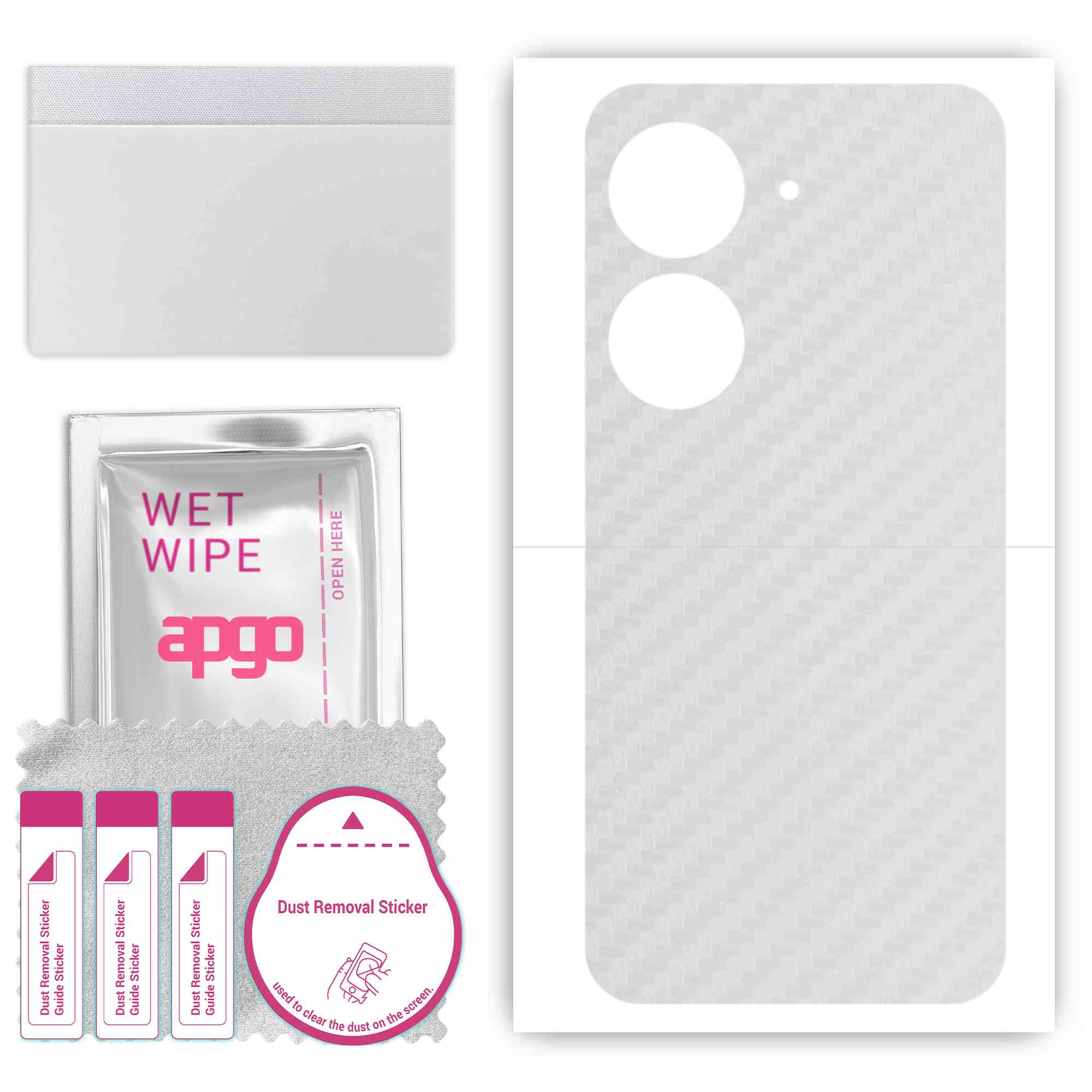 Apgo Protective Skin Sticker for the back compatible with Asus ZenFone 9, Wrap Film, Foil, Vinyl - Pattern Transparent Carbon
Apgo Protective Skin Sticker for the back compatible with Asus ZenFone 9, Wrap Film, Foil, Vinyl - Pattern Transparent Carbon