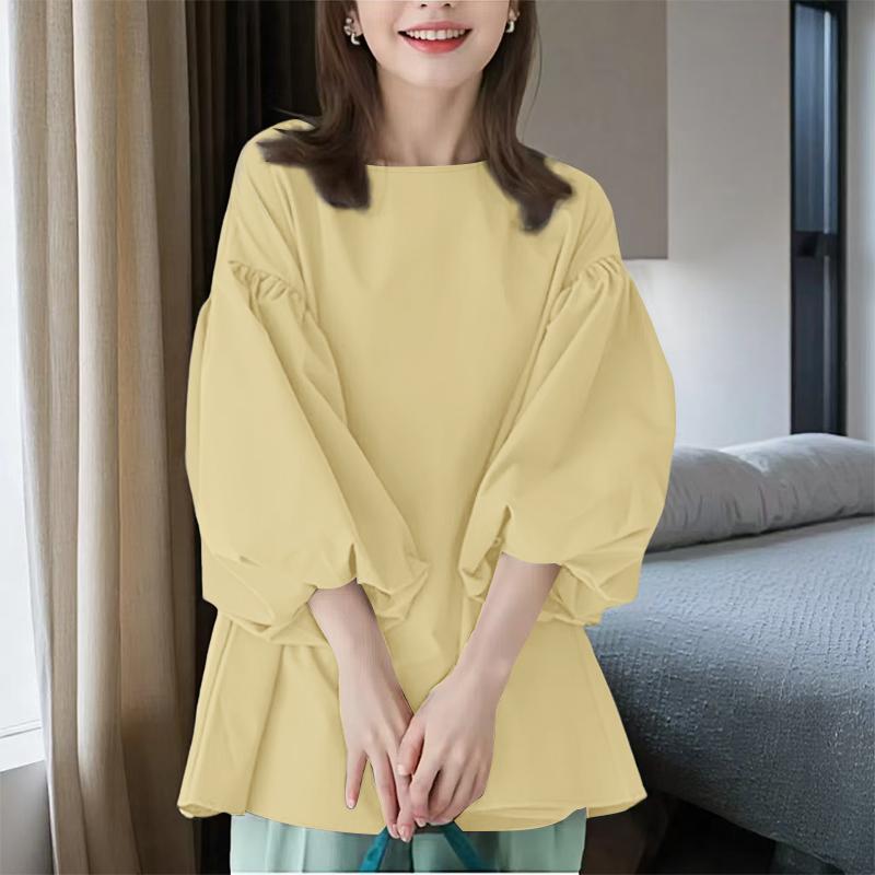 ZANZEA Женская свободная повседневная блузка с круглым вырезом, однотонная, с рукавами 3/4 5XL абрикосовый
ZANZEA Женская свободная повседневная блузка с круглым вырезом, однотонная, с рукавами 3/4 5XL абрикосовый