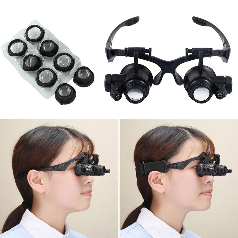 Portable Lens Observation Magnifying Headband Eyewear Head Wearing Magnifier Glasses with LED Observation Headband
Portable Lens Observation Magnifying Headband Eyewear Head Wearing Magnifier Glasses with LED Observation Headband