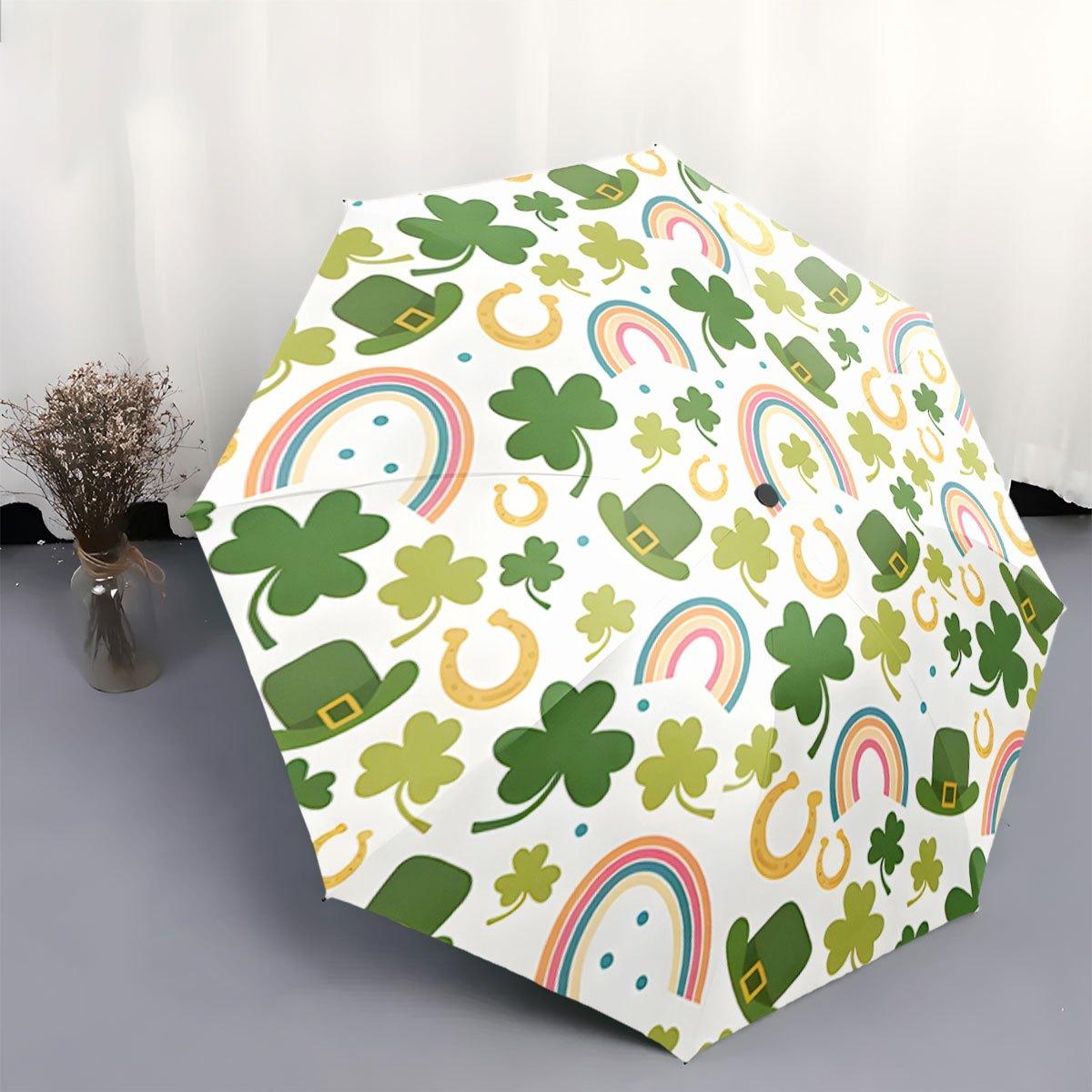 Portable Folding Umbrella with Green Clovers, Leprechaun Hats, and Golden Horseshoes | 8 Ribs, Automatic Open, Foldable, Ideal (as the picture,Iron&8K)
Portable Folding Umbrella with Green Clovers, Leprechaun Hats, and Golden Horseshoes | 8 Ribs, Automatic Open, Foldable, Ideal (as the picture,Iron&8K)
