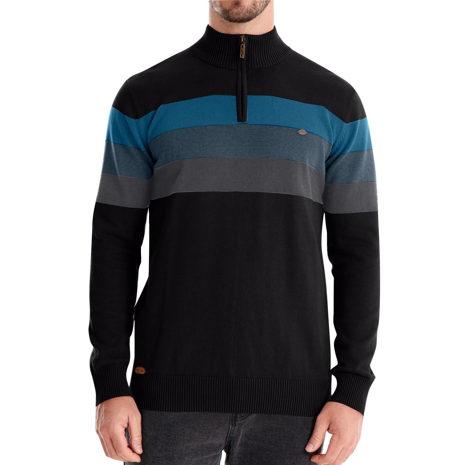 Мужской зимний трикотажный топ с цветными полосками, воротником-стойкой, полумолнией, облегающим кроем, с длинным рукавом M чёрный
Мужской зимний трикотажный топ с цветными полосками, воротником-стойкой, полумолнией, облегающим кроем, с длинным рукавом M чёрный