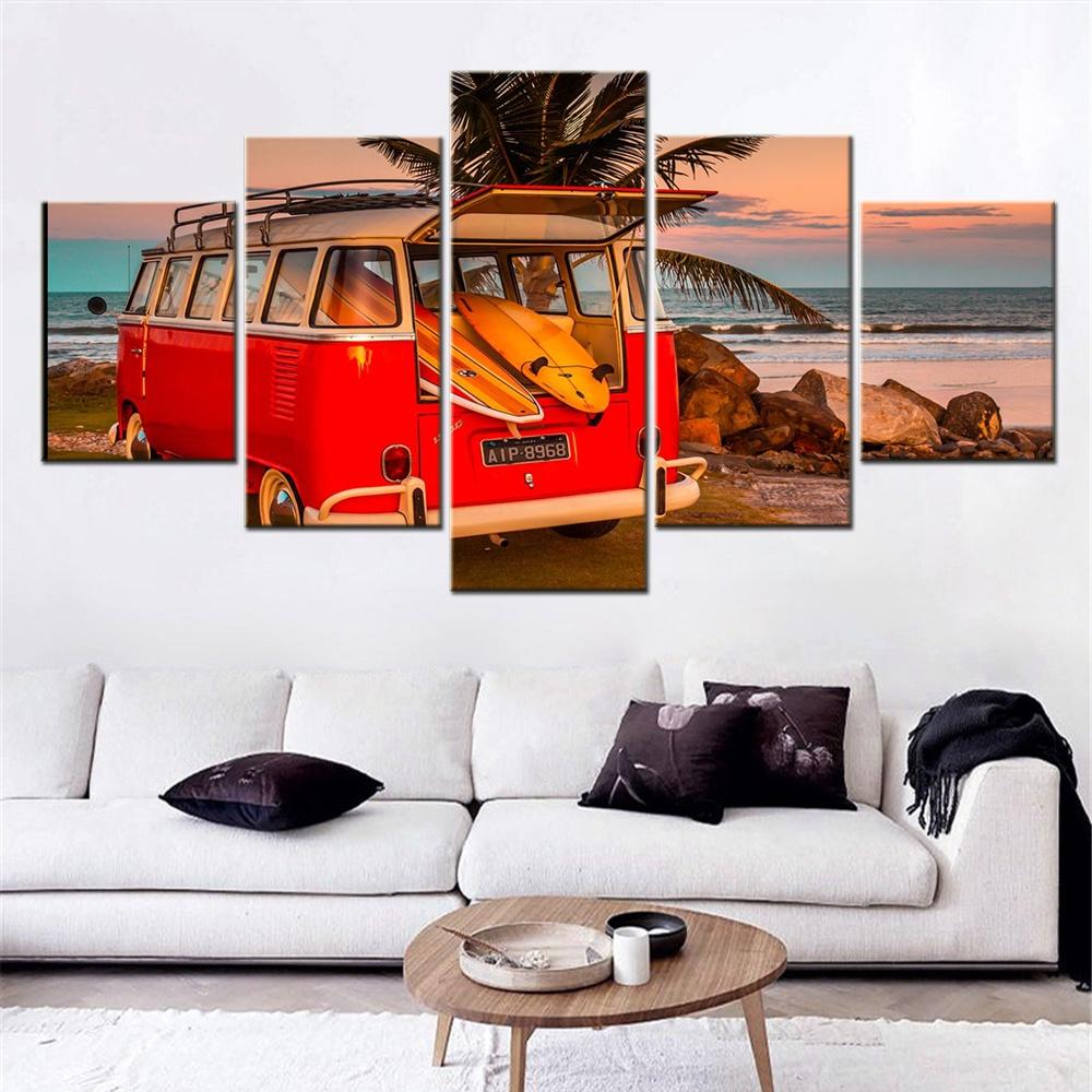 5 Pieces Canvas Arts Home Decoration Painting Landscape Surf Van Red Car Poster Wall Pictures For Living Room Interior Artwork 20x35 20x45 20x55cm
5 Pieces Canvas Arts Home Decoration Painting Landscape Surf Van Red Car Poster Wall Pictures For Living Room Interior Artwork 20x35 20x45 20x55cm