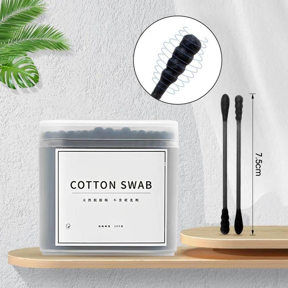 Disposable Cotton Swabs for Makeup Removal and Cleaning Household Use 200 Pieces with Dual Head Design Including Round and Spiral Tips One Size чорний
Disposable Cotton Swabs for Makeup Removal and Cleaning Household Use 200 Pieces with Dual Head Design Including Round and Spiral Tips One Size чорний