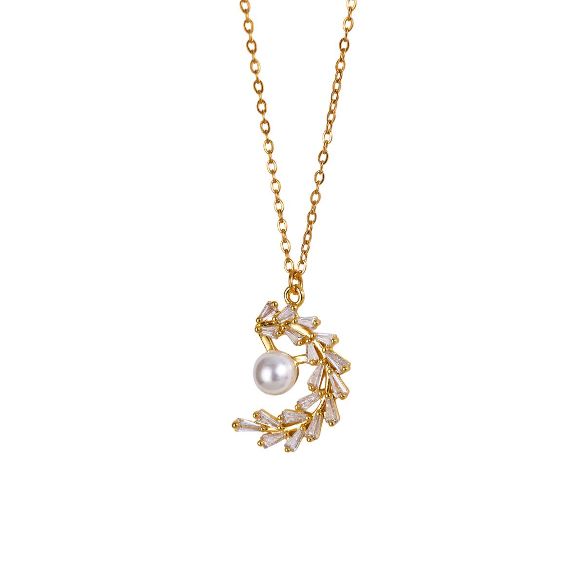 Zircon Pearl Shape Pendant Necklace Necklaces for Women Gold Plated Stainless Steel Necklace Wedding Aesthetic Jewelry 45cm
Zircon Pearl Shape Pendant Necklace Necklaces for Women Gold Plated Stainless Steel Necklace Wedding Aesthetic Jewelry 45cm
