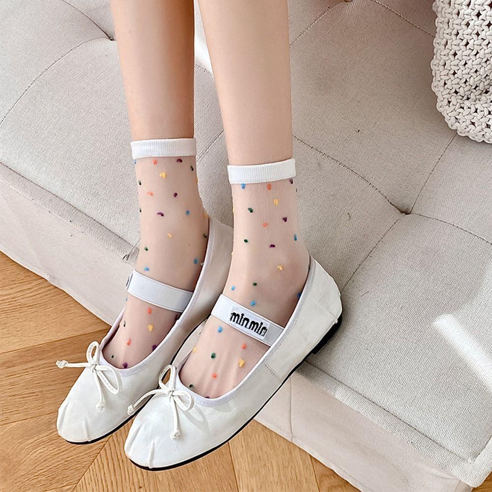 Носки Wave Point, летние стеклянные шелковые носки JK, женские чулочно-носочные изделия, носки средней длины, балетные сетчатые носки
Носки Wave Point, летние стеклянные шелковые носки JK, женские чулочно-носочные изделия, носки средней длины, балетные сетчатые носки