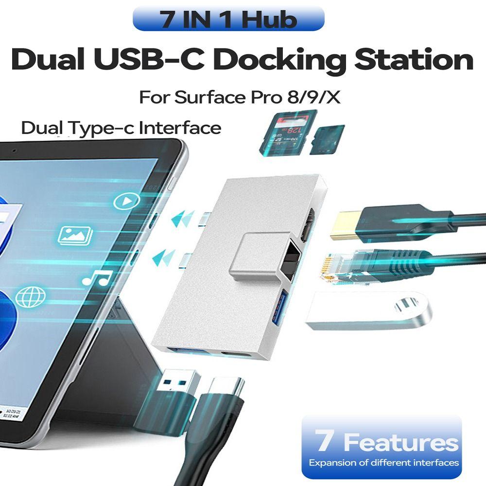 Док-станция USB 3.0 USB C, гигабитный адаптер RJ45 OTG, концентратор типа C для Microsoft Surface Pro X/8/9
Док-станция USB 3.0 USB C, гигабитный адаптер RJ45 OTG, концентратор типа C для Microsoft Surface Pro X/8/9