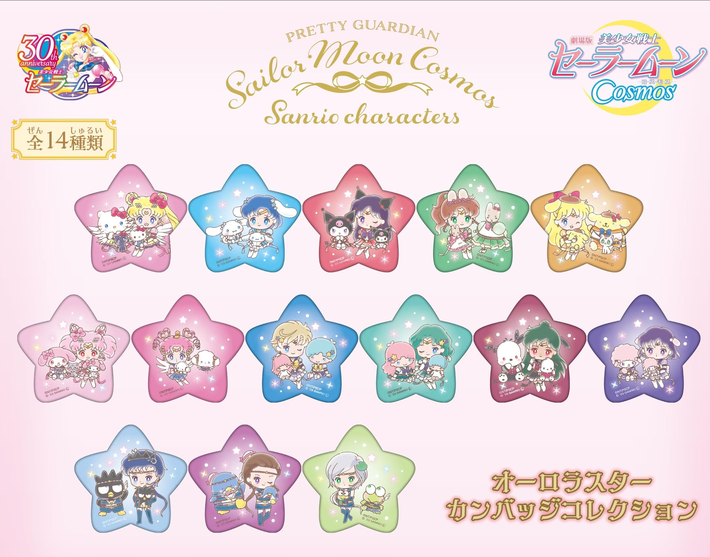 ENSKY Guardian Sailor Moon x Sanrio Characters Aurora Star Badge Box Pretty Cosmos 14-piece
ENSKY Guardian Sailor Moon x Sanrio Characters Aurora Star Badge Box Pretty Cosmos 14-piece
