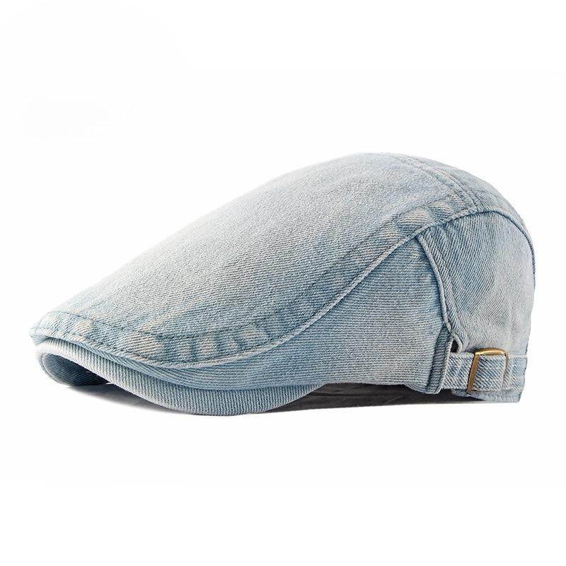 Vintage Washed Denim Beret for Men & Women British Style Flat Cap Adjustable Cotton Newsboy Cabbie Hat Retro Forward Cap 56-60cm білий/синій
Vintage Washed Denim Beret for Men & Women British Style Flat Cap Adjustable Cotton Newsboy Cabbie Hat Retro Forward Cap 56-60cm білий/синій