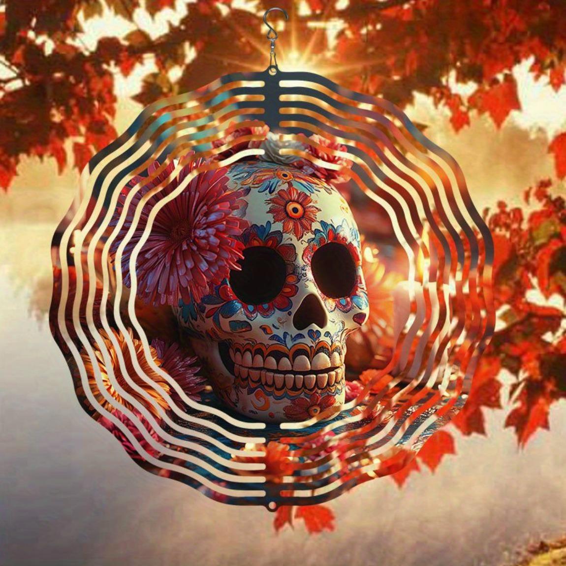 Colorful Skull Wind Spinner Outdoor Garden Decor Infinite Rotation Windmill for Yard Patio Halloween Day of the Dead Festival
Colorful Skull Wind Spinner Outdoor Garden Decor Infinite Rotation Windmill for Yard Patio Halloween Day of the Dead Festival