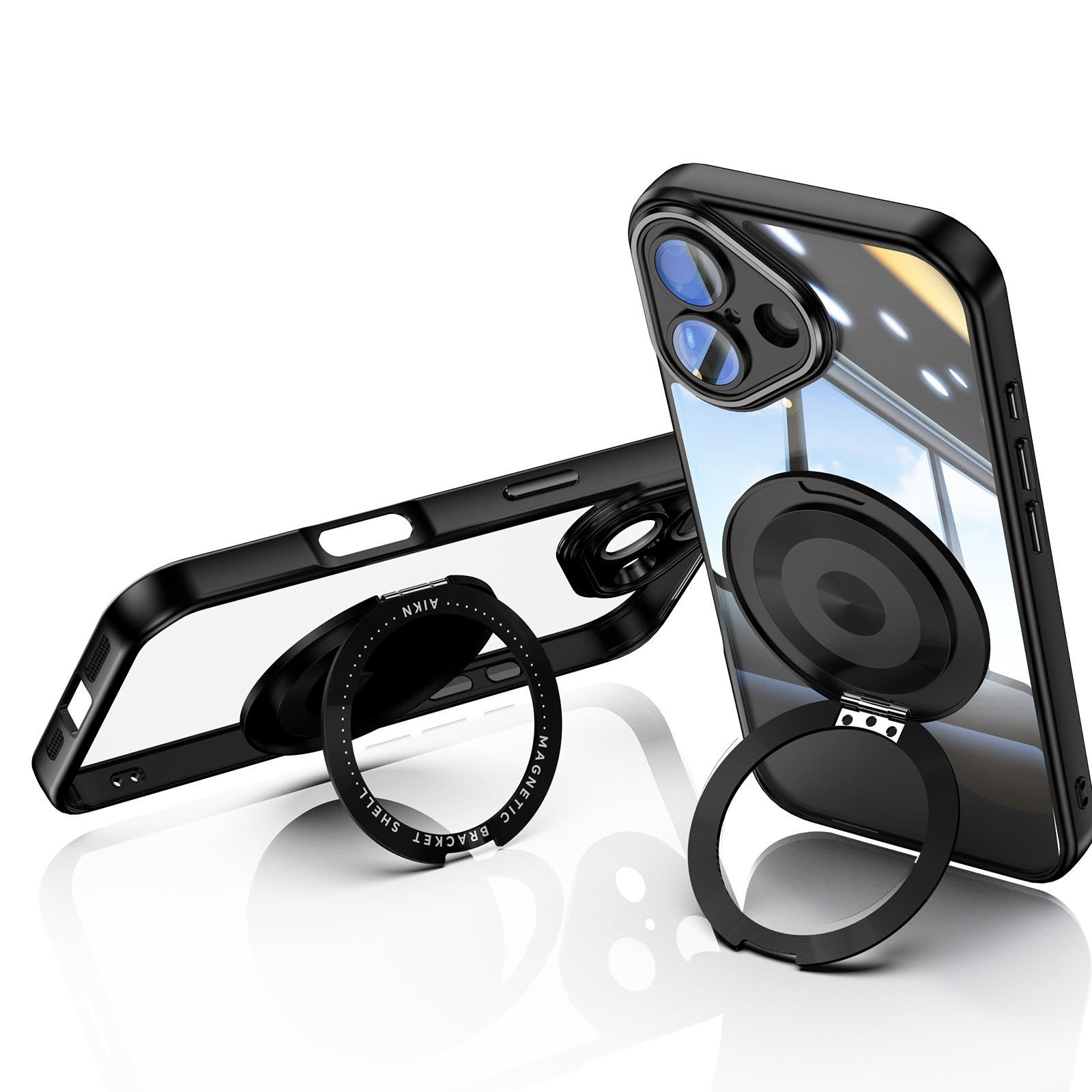 For iPhone 16 Plus Magnetic Case PC+TPU Phone Cover with Rotating Metal Kickstand,Lens Protector Blue
For iPhone 16 Plus Magnetic Case PC+TPU Phone Cover with Rotating Metal Kickstand,Lens Protector Blue