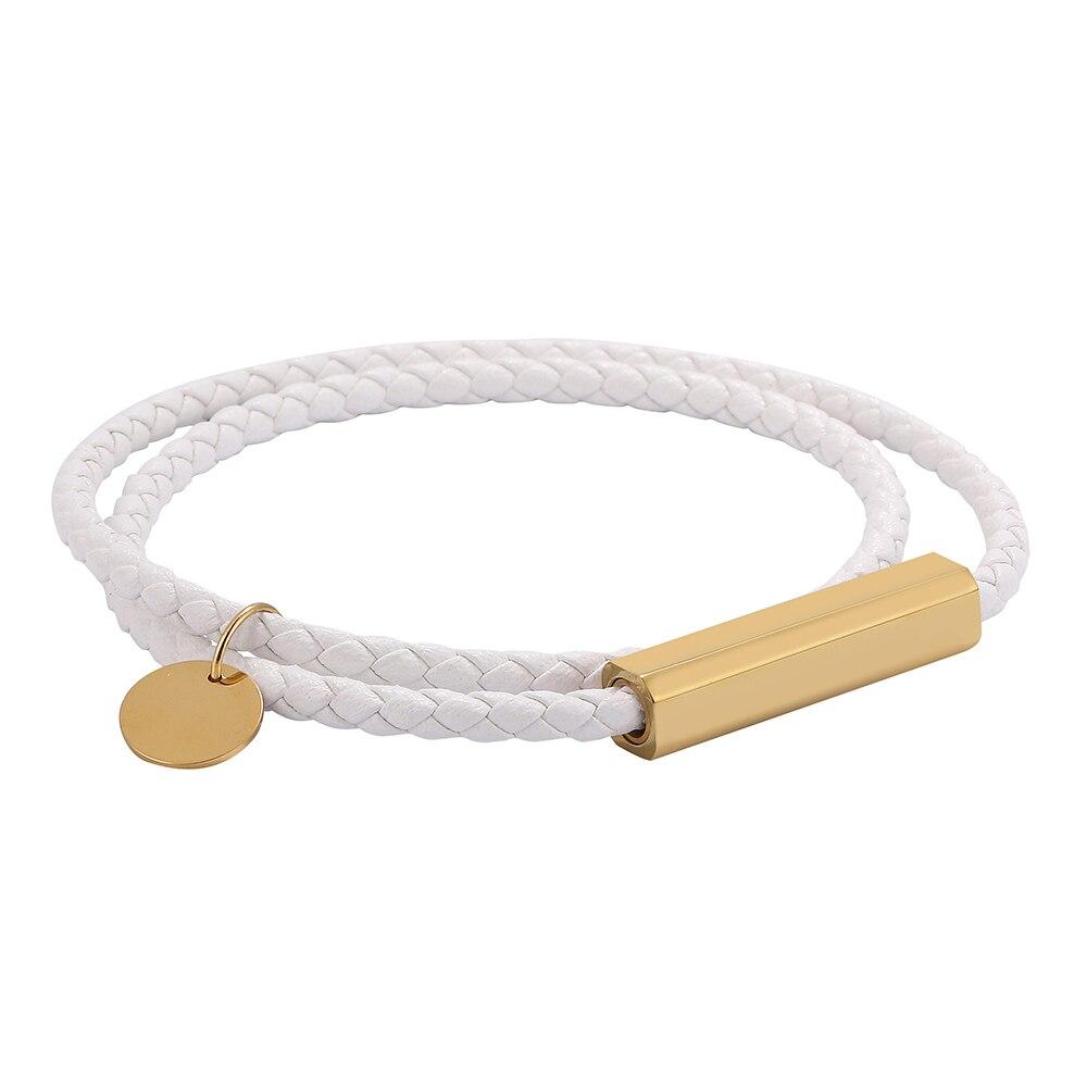 Модные белые кожаные браслеты для мужчин из нержавеющей стали, многослойные плетеные веревочные браслеты для мужчин, женские браслеты, ювелирные изделия 205mm
Модные белые кожаные браслеты для мужчин из нержавеющей стали, многослойные плетеные веревочные браслеты для мужчин, женские браслеты, ювелирные изделия 205mm