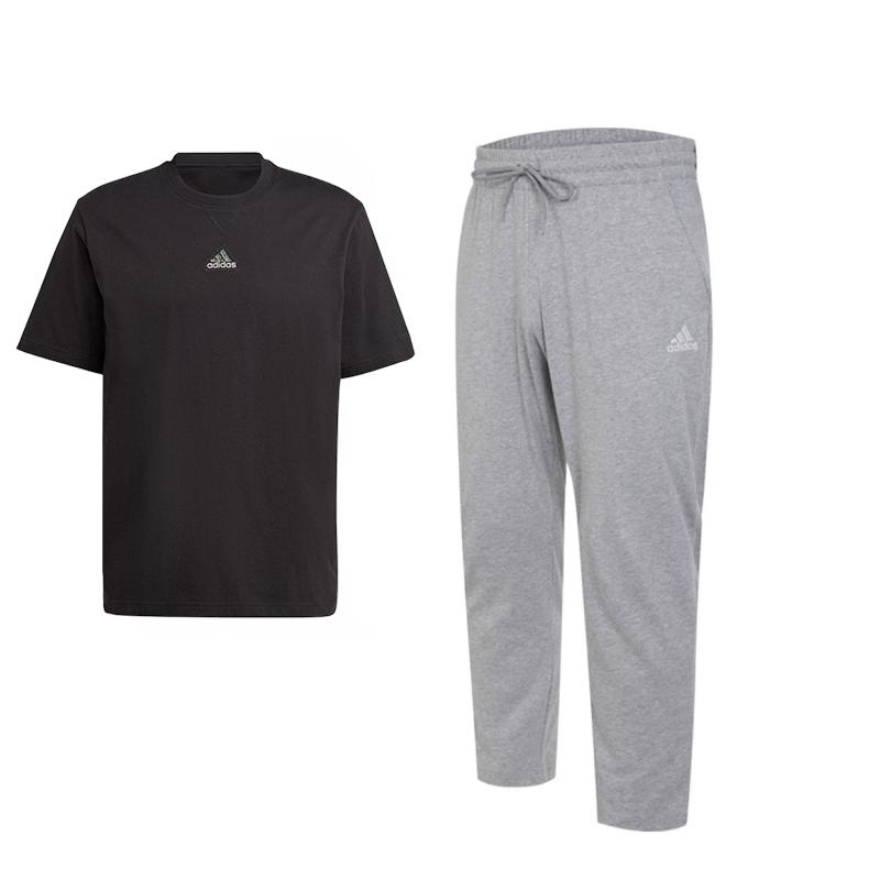 Adidas Solid Color Crew Neck Pullover Short Sleeve Top And Drawstring Mid Waist Long Pants Casual Sports Set Men Sets IN3158+IC9411 M
Adidas Solid Color Crew Neck Pullover Short Sleeve Top And Drawstring Mid Waist Long Pants Casual Sports Set Men Sets IN3158+IC9411 M