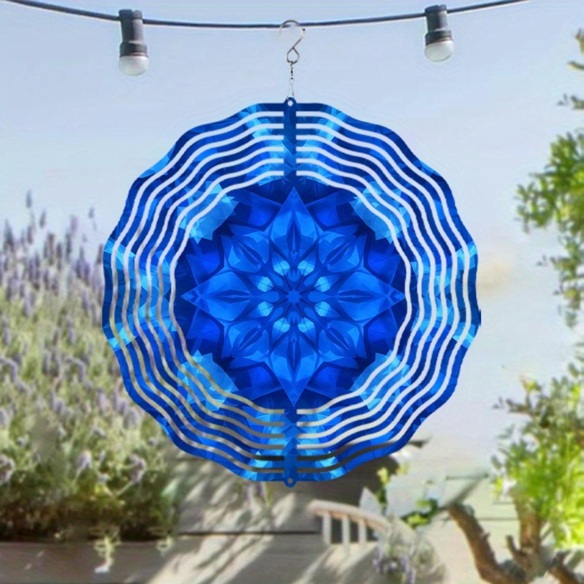 10 Inch Blue 3D Metal Wind Spinner Sculpture for Indoor Outdoor Garden Decor Seasonal Holiday Art Craft Halloween Thanksgiving Christmas 01A
10 Inch Blue 3D Metal Wind Spinner Sculpture for Indoor Outdoor Garden Decor Seasonal Holiday Art Craft Halloween Thanksgiving Christmas 01A
