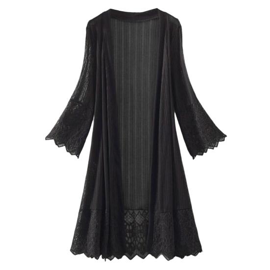 Летний кардиган средней длины из прозрачного кружева с открытой передней частью, тонкий, для защиты от солнца, вязаный крючком, пляжная накидка, уличная одежда 3XL
Летний кардиган средней длины из прозрачного кружева с открытой передней частью, тонкий, для защиты от солнца, вязаный крючком, пляжная накидка, уличная одежда 3XL