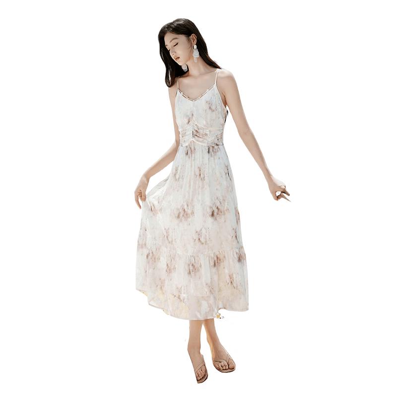 Xiangying Women s Floral Print Strappy Chiffon A-Line Dress M
Xiangying Women s Floral Print Strappy Chiffon A-Line Dress M