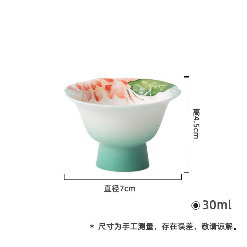 2pc/lot Hand-painted Lotus High Foot Teacup Elegant Tea Bowl Water Jug Tea-tasting Smelling Cup Chazhan Master Cups Tea Set 30ml
2pc/lot Hand-painted Lotus High Foot Teacup Elegant Tea Bowl Water Jug Tea-tasting Smelling Cup Chazhan Master Cups Tea Set 30ml