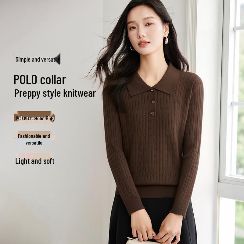 Handu Yishe Women s Polo Collar Long Sleeve Knit Sweater One Size F (170/88A)
Handu Yishe Women s Polo Collar Long Sleeve Knit Sweater One Size F (170/88A)